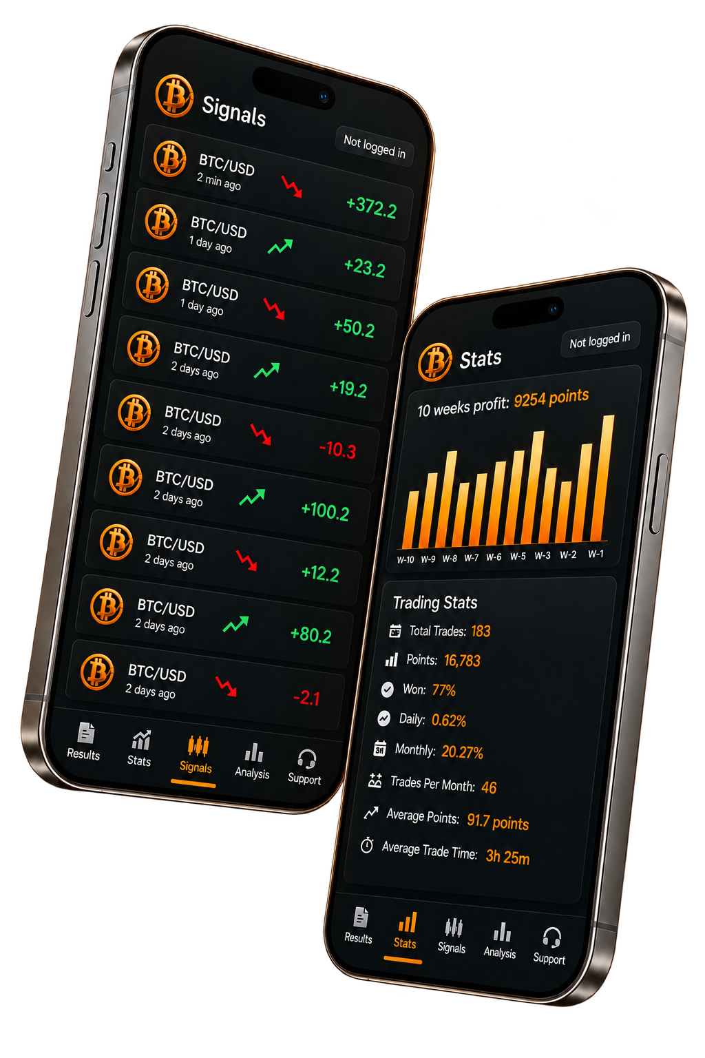 Bitcoin Signals app preview